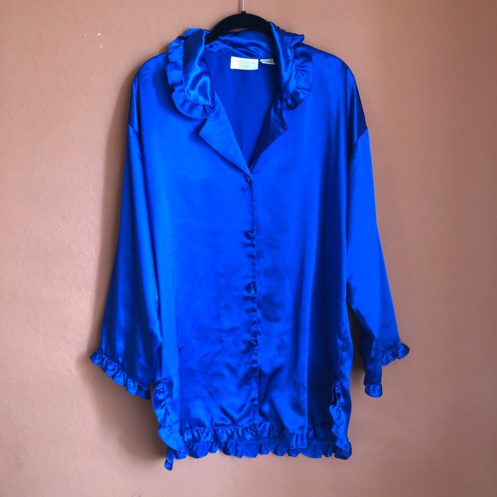 Victoria’s Secret vintage gold label blue sleep shirt night gown size small